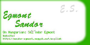 egmont sandor business card